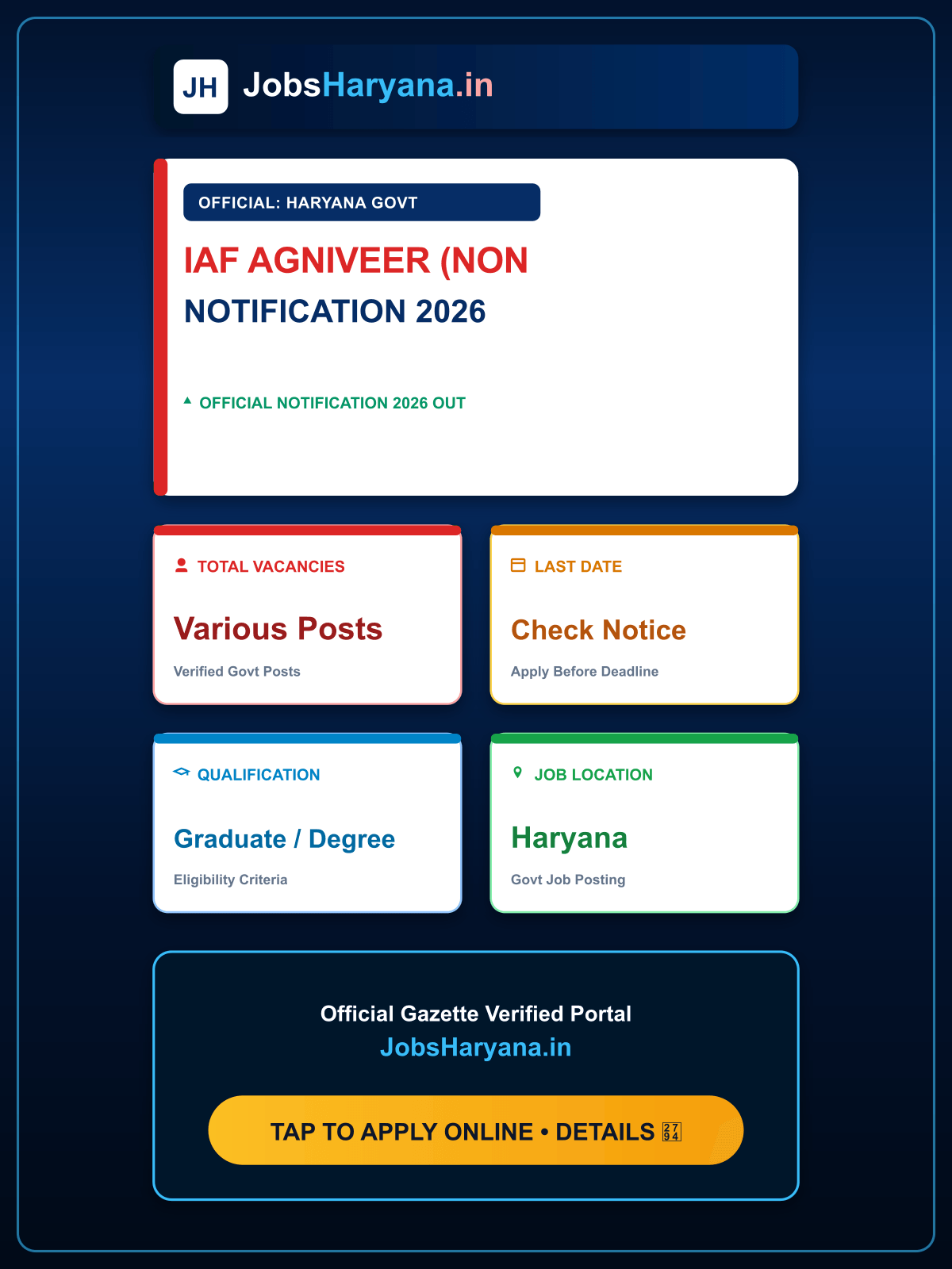 IAF Agniveer (Non-Combatant) Recruitment 2026: Offline Application, Eligibility, Selection Process, Salary & Complete Details