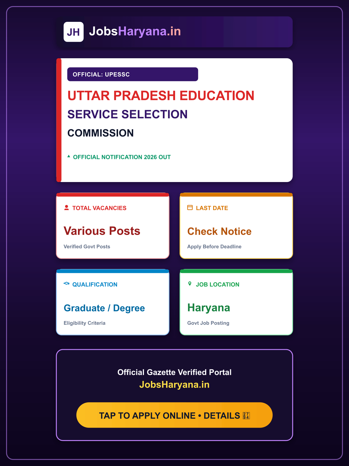 Uttar Pradesh Education Service Selection Commission UPESSC UP Super TET (Assistant Teaching) Recruitment 2026 : Primary and Junior Level Syllabus